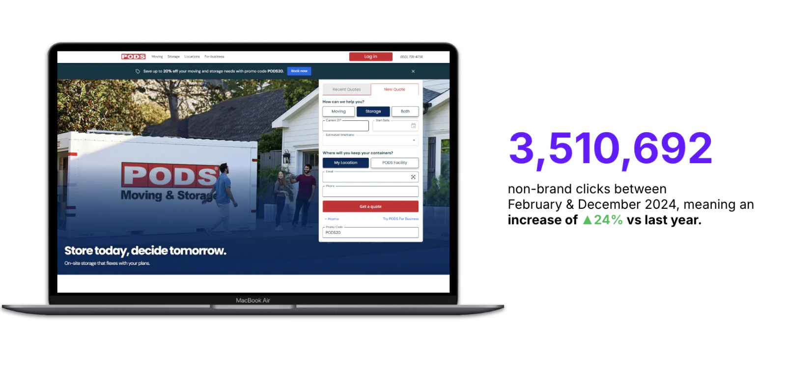 Increase of overall non-branded clicks